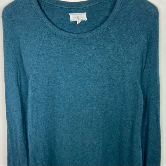 Loft Lou and Grey‎ Signature Soft Long Sleeve Dress Turquoise Blue Green Minimal - Picture 5 of 10